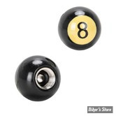 BOUCHONS DE VALVE - MOONEYES - 8 BALL - NOIR