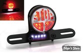 FEU ARRIERE CHOPPER / HOT ROD - STOP - LED - CABOCHON ROUGE - AVEC SUPPORT