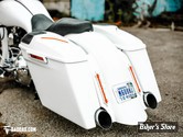 GARDE BOUE ARRIERE BAD DAD - TOURING 2014UP - SUMMIT FENDER FOR 2014+ TOURING - VERSION LISSE AVEC DEUX DECOUPE POUR ECHAPPEMENT / SUPPORT DE PLAQUE - 81018-2