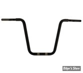 GUIDON 32mm SUR RISERS 32MM - HAUTEUR : 40.00 CM / 16" -  DRAG SPECIALTIES - TOURING - FLTRX 23UP - NOIR BRILLANT - 0601-6561