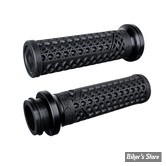 - POIGNEES - ODI - VANS V-TWIN LOCK-ON™ GRIP SET - TIRAGE ELECTRONIQUE - CAOUTCHOUC : NOIR / COLLIER : NOIR MAT - V31VHTWB-MB