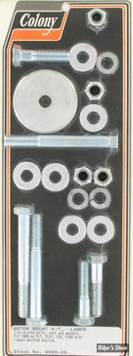 ECLATE J - PIECE N° 12 - VISSERIE DE FIXATION MOTEUR INFERIEUR - FXR 88/94 / TOURING 88/06 - COLONY - HEXAGO - ZINC - 9860-20