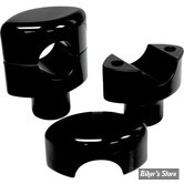 RISERS LA CHOPPERS - SMOOTH - HAUTEUR - 38MM / 1.75" - DROIT - NOIR