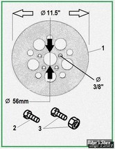  ECLATE DF - PIECE N° 00 - DISQUE DE FREIN  ET FIXATION - ARRIERE - OEM 41797-00 - HD 2000UP