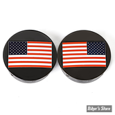 ECLATE O - PIÈCE N° 16 - BOUCHON D'AXE DE BRAS OSCILLANT - FIGURATI DESIGN - LOGO : American Flag - NOIR - FD21R-AF-BK