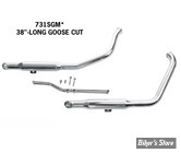 ECHAPPEMENT PAUGHCO - SOFTAIL 84/99 - STAGGERED DUAL - GOOSE CUT MUFFLERS - 38"- 731SGM