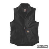 GILET SANS MANCHE - CARHARTT - SHERPA-LINED MOCK-NECK - NOIR