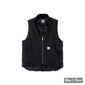 GILET SANS MANCHE - CARHARTT - DUCK VEST ARCTIC QUILT LINED - NOIR