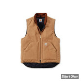 GILET SANS MANCHE - CARHARTT - DUCK VEST ARCTIC QUILT LINED - MARRON