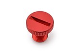 OBTURATEUR DE LOGEMENT DE RÉTROVISEUR - M10 X 1.25 - FILETAGE À DROITE - DAYTONA - TETE FENDUE - ROUGE - 80941