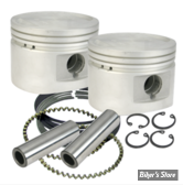 ECLATE G - PIECE N° 19 - KIT PISTONS - ALESAGE : 3 1/2" - S&S - BIGTWIN 84/99 - 80" Cast Flat-Topped Replacement Piston Kits For 1984-'99 - COTE : +0.010 - 920-0026