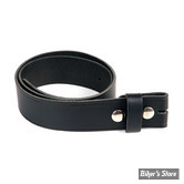 CEINTURE - FOSTEX - LEATHER BELT WITHOUT BUCKLE BLACK - NOIR