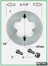  ECLATE DF - PIECE N° 00 - DISQUE DE FREIN  ET FIXATION - FX & XL 74/77 - OEM 41807-74