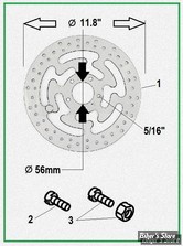  ECLATE DF - PIECE N° 00 - DISQUE DE FREIN  ET FIXATION - OEM 41808-08 / OEM 41809-08 - TOURING 08/13