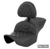 - SELLE SADDLEMEN - ROADSOFA LS - TOURING 2023UP - NOIR / COUTURES : NOIRES - AVEC DOSSIER - 823-07-182BR