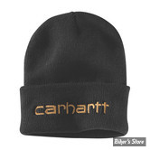 BONNET - CARHARTT - KNIT INSULATED LOGO CUFFED BEANIE - NOIR