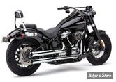 SILENCIEUX COBRA - SOFTAIL MILWAUKEE EIGHT 18UP - COBRA 3 INCH NH / NEIGHBOR HATER SERIES SLIP-ONS - FLHC/S / FLDE - CHROME - 6048