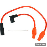 FILS DE BOUGIES - SPORTSTER 07UP / TOURING 99/06 - TAYLOR / SUMAX - 8MM PRO SPARK PLUG WIRE KIT - ORANGE - 20833