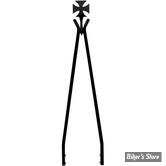 X - MONTANT DE SISSY BAR - CYCLE VISIONS - CROSSTUDE - LARGEUR 6.88" À 7.625" - HAUTEUR : 30" - NOIR