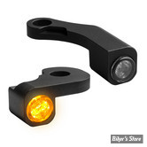 1 - CLIGNOS HEINZ BIKES - NANO SERIES LED TURN SIGNALS  - TOURING 09/13 - 1 FONCTION - CORPS NOIR / CABOCHON FUME - HBTSN-FLH-0913