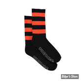 CHAUSSETTES - ROEG - RIDER - NOIR/ORANGE - POINTURE 39-42