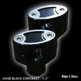 RISERS FIGURE MACHINE - CLEAN RISERS - HAUTEUR : 6" - BLACK GLOSS CONTRAST CUT