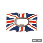 BOUCLE DE CEINTURE - FOSTEX - UK FLAG WITH BOTTLE OPENER BUCKLE