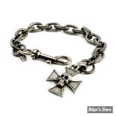 BRACELET - AMIGAZ - LINK HACK - MALTESE CROSS SKULL