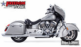 ECHAPPEMENT - FREEDOM PERFORMANCE - INDIAN CHIEFTAIN 14UP - UNION 2 EN 1 - CHROME / EMBOUT SLASH CUT : CHROME - IN00157