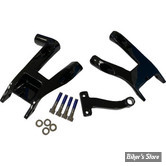 KIT SUPPORTS DE MARCHES PIEDS AVANT - SOFTAIL M8 2018UP - OEM 50500695 - DRAG SPECIALTIES - NOIR BRILLANT - P17-0436GB