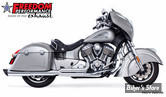 ECHAPPEMENT - FREEDOM PERFORMANCE - INDIAN CHIEFTAIN 14UP - UNION 2 EN 1 - CHROME / EMBOUT SLASH CUT SCULPTE : NOIR - IN00158