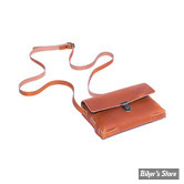 PORTE MONNAIE - LUCKY 13 - LADIES FESTIVAL LEATHER PURSE - MARRON