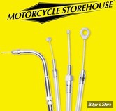 CABLE DE RETOUR POUR BIGTWIN & SPORTSTER 96UP - LONGUEUR : 76.00CM - OEM 00000-00 - MCS - FINITION : CHROME