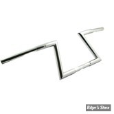 - 32MM - GUIDON Z-BAR STYLE - GUIDON FEHLING - Z-BAR HIGH - CHROME - AVEC EMPREINTES ET PERCAGES