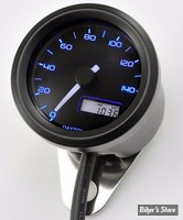 -  VELONA Ø 48MM - MINI COMPTEUR ELECTRONIQUE VELONA / DAYTONA 48MM - GRADUATION : 140  KM/H - FOND NOIR - CORPS NOIR - RÉTRO-ÉCLAIRAGE - 87383