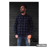 CHEMISE MANCHES LONGUES - MCS - FLANEL - WORKER - NOIR/GRIS - TAILLE S