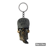 PORTE CLEFS - LETHAL THREAT - BACK OFF SKULL HEAD