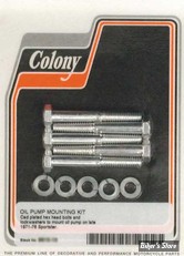 ECLATE K - PIECE N° 43 - VISSERIE DE POMPE A HUILE - SPORTSTER 71/76 - COLONY - TYPE : ORIGINE - CADMIUM