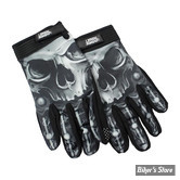 GANTS - LETHAL THREAT - BIOMECHANICAL SKULL - NOIR - TAILLE M