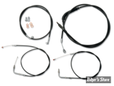 + 12" / +14" - KIT CABLES ET DURITE DE FREIN DE GUIDON RALLONGES - SOFTAIL FXST 00/06 - STANDARD - NOIR - LA-8130KT-13B