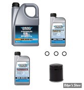 - KIT HUILE SYNTHETIQUE - Kit vidange moteur - 20W50 SYNTHETIQUE - TOURING 99/16 - DRAG SPECIALTIES - FILTRE A HUILE : NOIR