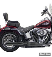 ECHAPPEMENT BASSANI - ROAD RAGE II 2EN1 MEGA POWER - SOFTAIL 00/17 - NOIR AVEC EMBOUT FLUTED CONTRAST CUT