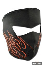 MASQUE - ZANHEADGEAR - NEOPRENE - HALF FACE - COULEUR FLAMMES ORANGE - TAILLE UNIQUE