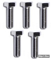 VIS TETE HEXAGONALE - 1/2"-13 x 25.40MM / 1" - CHROME - DRAG SPECIALTIES - LE PAQUET DE 5 PIECES