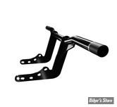 CRASH BAR - AVANT - SOFTAIL MILWAUKEE EIGHT - HeinzBikes PERFORMANCE Crashbar - EMBOUTS : NOIR / ARGENT  - HB-PCB-M8-S