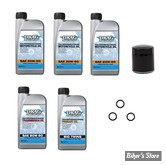 KIT HUILE MINÉRALE - Kit vidange moteur - 20W50 MINERALE  - SOFTAIL 07/17 / DYNA 06/17 - DRAG SPECIALTIES - FILTRE A HUILE : NOIR
