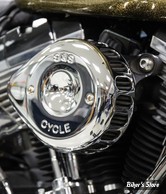 FILTRE A AIR - S&S - MINI TEARDROP STEALTH AIR CLEANER KIT - TOURING 02/07 / SOFTAIL 01/15 / DYNA 04/17 - TEARDROP MINI AIR CLEANER KIT - CHROME - 170-0441