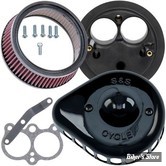 SS - KIT FILTRE A AIR SS - TEARDROP - MINI TEARDROP STEALTH AIR CLEANER KIT - STREET ROD XG750A 17UP - NOIR - 