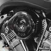 KIT FILTRE A AIR - INDIAN - S&S - Stealth Air Cleaner with Teardrop for Indian® - NOIR BRILLANT - 170-0777