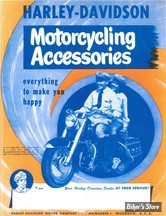 CATALOGUE D'ACCESSOIRES - EDITION : 1950 - H-D Motorcycle Accessories 1950